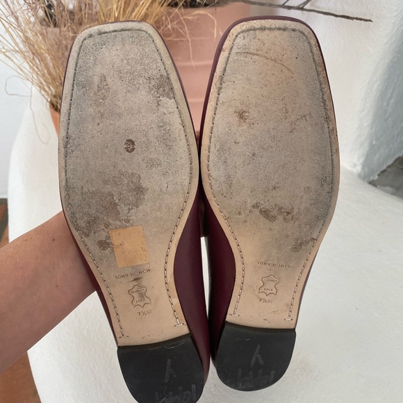 Tory Burch  Georgina Ballet Flats in Vintage Eggplant/Purple Moon. - Picture 9 of 11